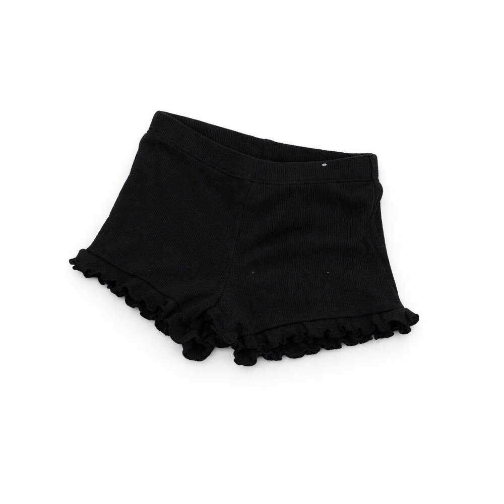 Garanimals 12M Black Ribbed Ruffle Shorts Baby Girl Soft Stretch